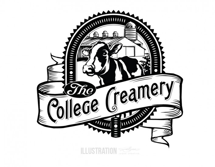 Logo Design College Creamery Judah Creative