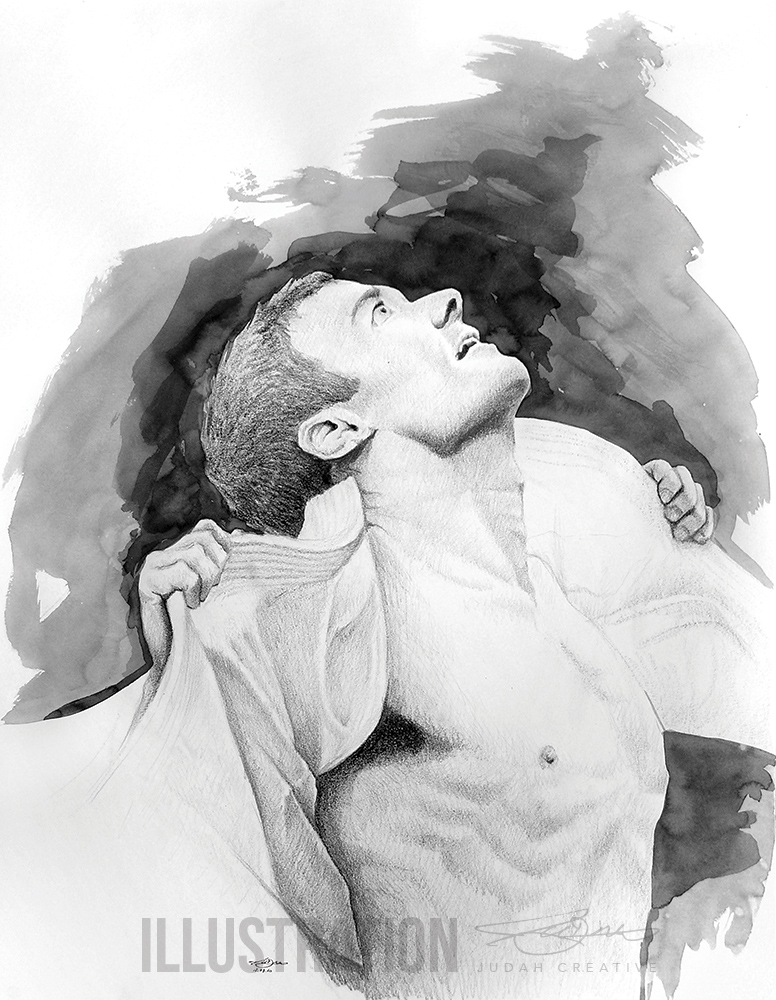 Portrait Illustration by Judah Creative (Branson, MO - Springfield, MO) - Graphite, Ink Wash