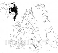 Lion Doodles by Judah Fansler (Yet another Daily Doodle) - Design Ninja, Artist, Owner at Judah Creative, a Graphic Design & Illustraiton Studio near Branson & Springfield, MO.