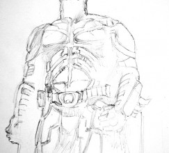 Dark Knight Pencil Sketch by Judah Fansler (Yet another Daily Doodle) - Design Ninja, Artist, Owner at Judah Creative, a Graphic Design & Illustraiton Studio near Branson & Springfield, MO.
