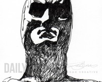 Dark Knight Doodle by Judah Fansler (Yet another Daily Doodle) - Design Ninja, Artist, Owner at Judah Creative, a Graphic Design & Illustraiton Studio near Branson & Springfield, MO.