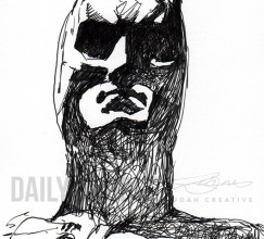 Dark Knight Doodle by Judah Fansler (Yet another Daily Doodle) - Design Ninja, Artist, Owner at Judah Creative, a Graphic Design & Illustraiton Studio near Branson & Springfield, MO.