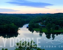 Lake Taneycomo: Panoramic Photo from Forsyth, MO by Judah Fansler (Yet another Daily Doodle) - Design Ninja, Artist, Owner at Judah Creative, a Graphic Design & Illustraiton Studio near Branson & Springfield, MO.