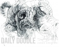 Lonely Power: Dragon Illustration - Phase 1 by Judah Fansler (Yet another Daily Doodle) - Design Ninja, Artist, Owner at Judah Creative, a Graphic Design & Illustraiton Studio near Branson & Springfield, MO.