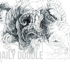 Lonely Power: Dragon Illustration - Phase 1 by Judah Fansler (Yet another Daily Doodle) - Design Ninja, Artist, Owner at Judah Creative, a Graphic Design & Illustraiton Studio near Branson & Springfield, MO.
