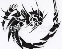 Sci-Fi Creature Design: Killer Locust Logo Forms 2 by Judah Fansler – Design Ninja, Artist, Owner at Judah Creative: Graphic Design & Illustration studio near Branson and Springfield, MO.