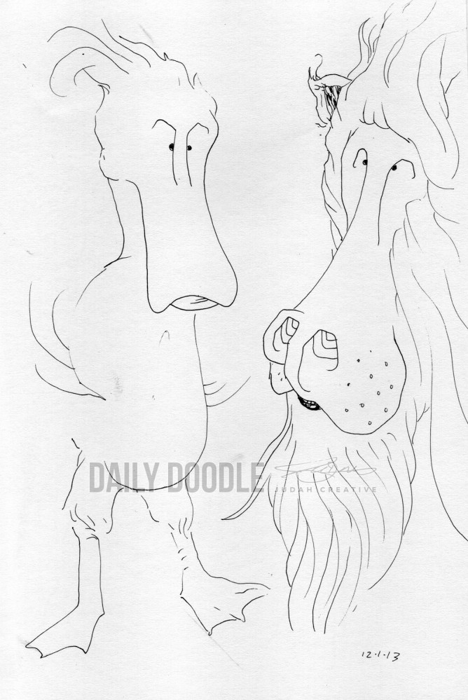 120213 Duck and Lion by Judah Fansler, Artist & Owner at Judah Creative, a full service graphic design & Illustration studio near Branson, MO & Springfield, MO
